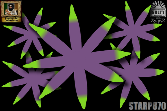 STARP870 - Palm tree Star polyps - Dusky purple lashes with green tips - 💎El Presidente Personale Collezione grade💎.